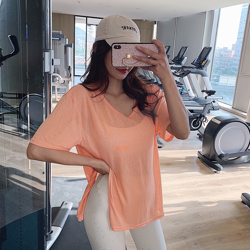 Áo Thun Thể Thao Dáng Rộng Thiết Kế Quyến Rũ Trẻ Trung Cho Bạn Gái