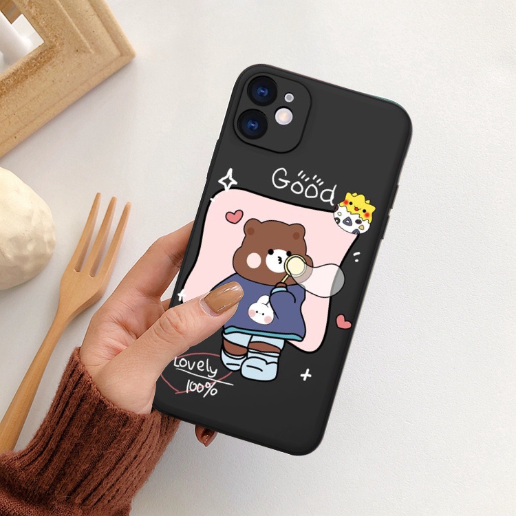 Ốp iphone - Ốp lưng dẻo bảo vệ camera gấu thỏ good &amp; lucky 6plus/7/8/7plus/8plus/x/xs/xs max/11/11promax-Awifi Case X3-3