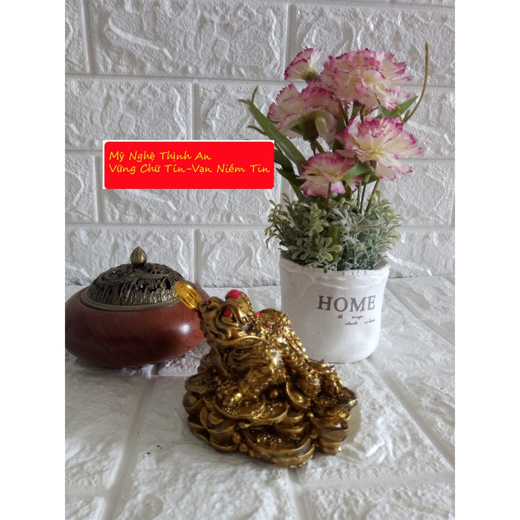 Thiềm thừ chiêu giữ tài lộc Cóc ba chân ngậm tiền vàng màu đồng - CMD10 | BigBuy360 - bigbuy360.vn