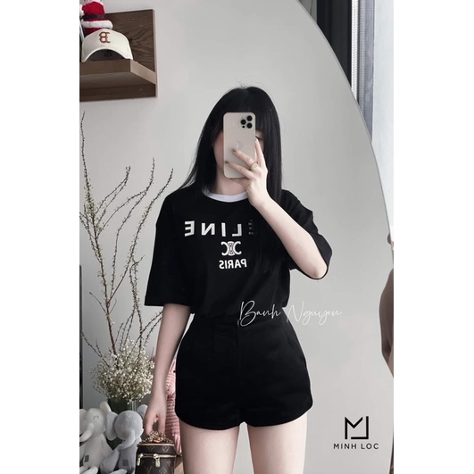 Áo Pull Chữ Celin 2 màu đen trắng cho nữ