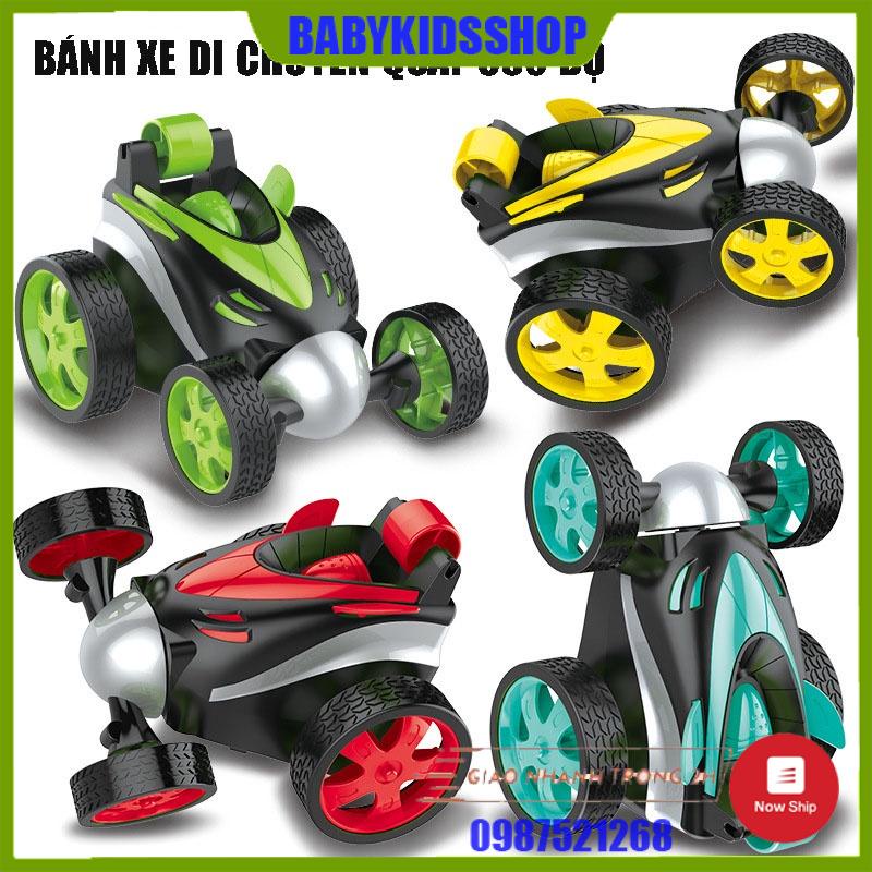 Xe oto điều khiển 4 chiều lộn nhào, xoay 360 độ, di chuyển thẳng đứng 90 độ cực chất cho bé