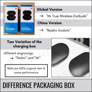 【NEW Original】 Redmi AirDots TWS Mi True Bluetooth Wireless EarBuds Basic Earphones Bluetooth 5.0 earbuds (READY STOCK)