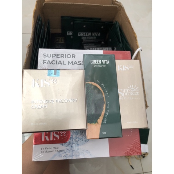 KV Beauty - MẶT NẠ SINH HỌC KIS22 ( 5 miếng nạ + chai serum)