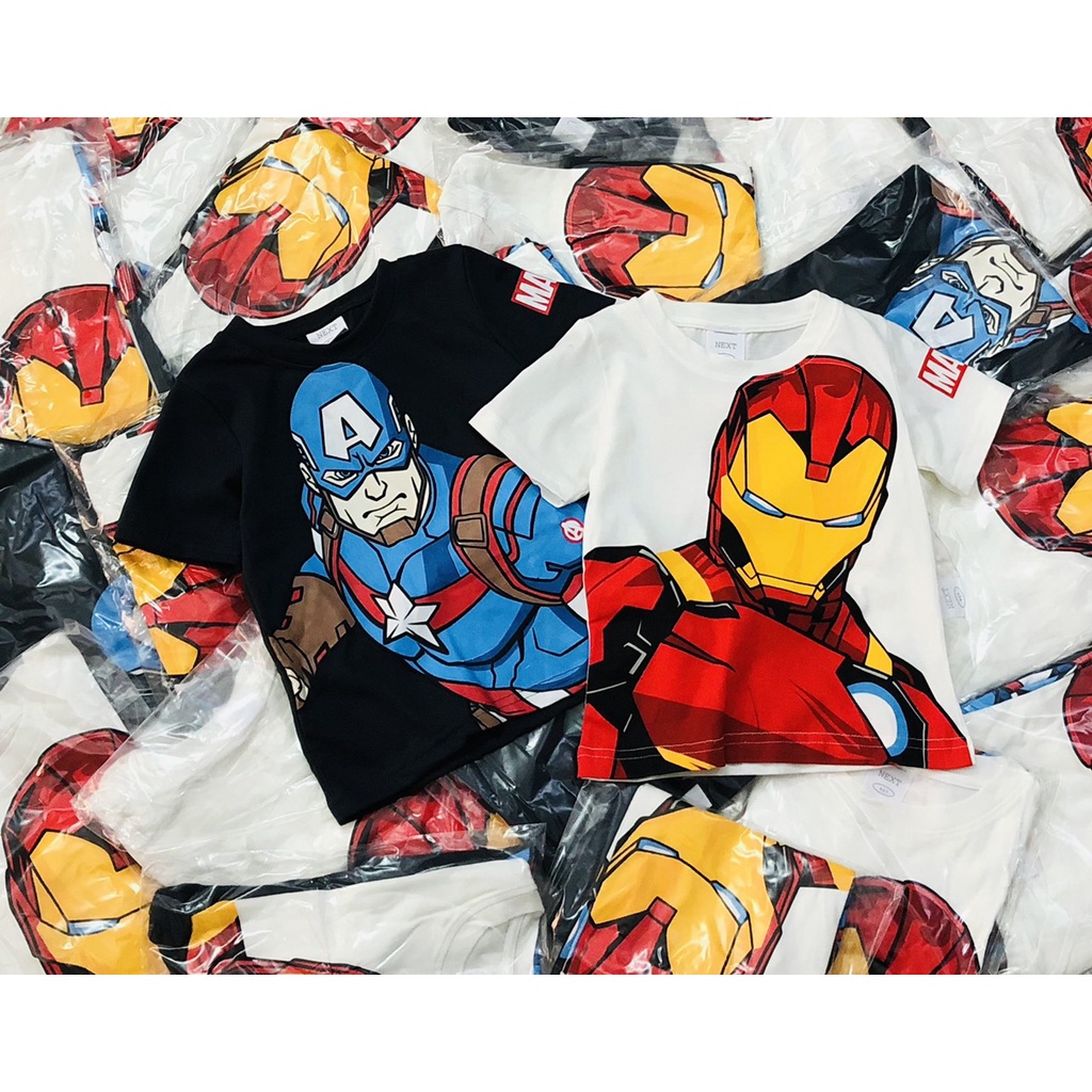 Áo thun cộc tay bé trai - Set 2 áo Marvel Next cho bé trai size 2-8t (form nhỏ)