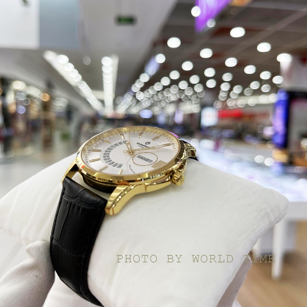 Đồng Hồ Nam Sunrise 1130SA W  [ Chính Hãng Full Box ] Sapphire Chống Xước , Chống Nước 5.0 -Dây Da cao Cấp | BigBuy360 - bigbuy360.vn