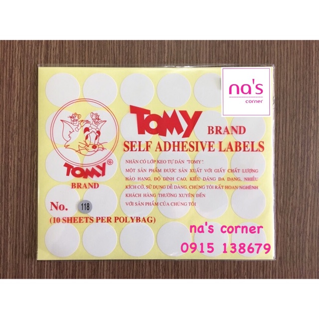 Decal nhãn dán tem dán Tomy nhiều size 10 cái/xấp mã 99-118