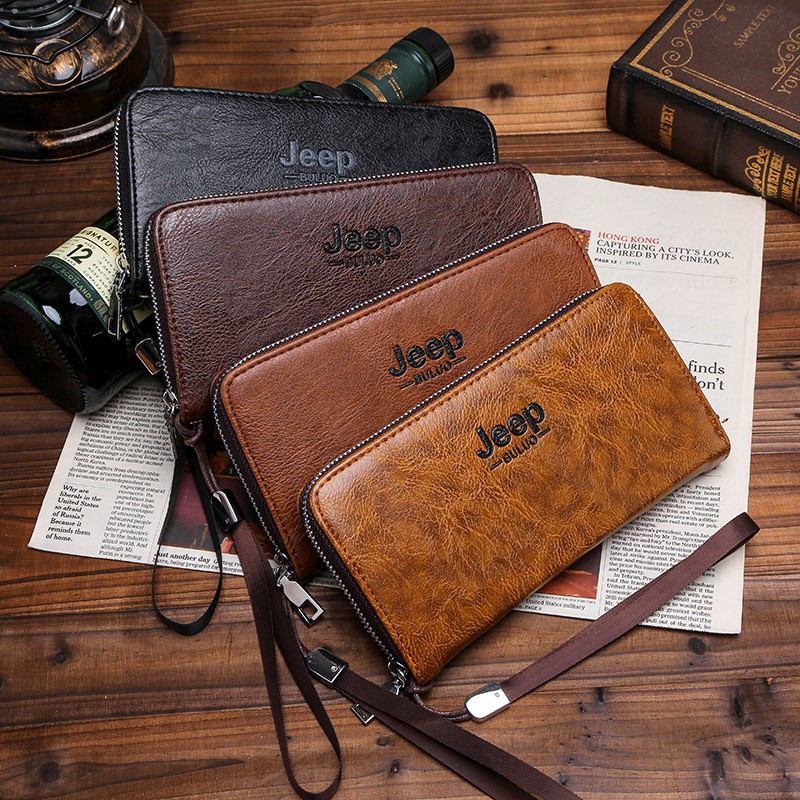 ♈Ví Jeep 2020 GiN NAM Ly hợp Da Tiền Dung Tích Lầu Kẹp Thẻ Tinh Trà