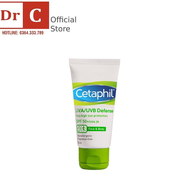 Kem chống nắng Cetaphil ⚜️ CETAPHIL UVA/UVB DEFENSE VERY HIGH SUN PROTECTION SPF50+/UVA28