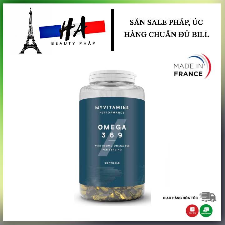 Viên Uống Omega 3 6 9 Myvitamins UK Hộp 120 viên