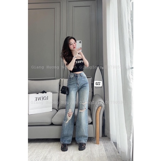 Mã 3333-3280-6704 615-614-667 QUẦN JEAN ỐNG RỘNG RÁCH ĐÙI CỰC CHẤT