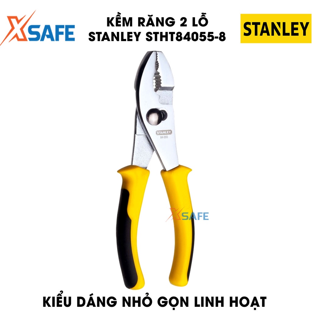 Kềm răng 2 lỗ STANLEY cán cầm bọc nhựa mềm êm ái Kìm răng Stanley nhỏ gọn, linh hoạt, phủ lớp chống gỉ