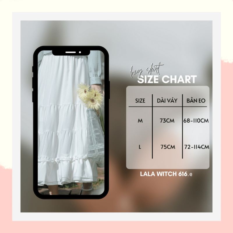 Chân váy dài xếp tầng bánh bèo dễ thương phòng cách hàn quốc,chân váy rời dài bigsize chữ a dành cho người mập chun 10