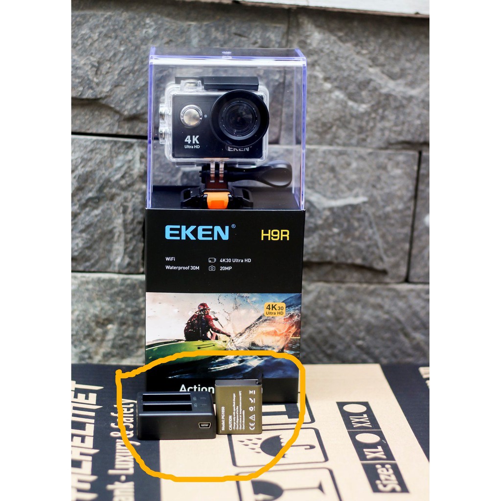 Camera EKEN H9R bản V8-20Mp mới nhất kèm 1 Pin và 1 dock sạc, bảo hành 12 tháng