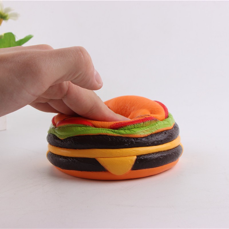 [Có video] Đồ chơi squishy hamburger mèo chính hãng Sanqi Elan siêu chậm tăng