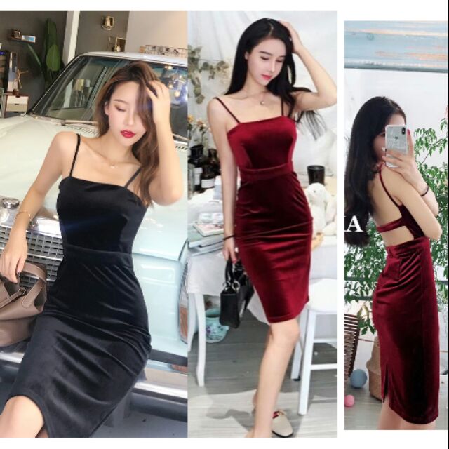 Đầm body nhung sexy