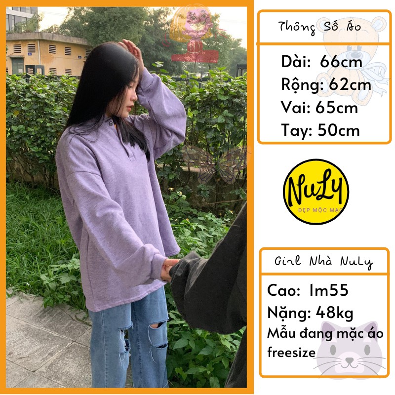 Áo nỉ bông Letters nữ chất xịn tay bồng form rộng Ulzzang cổ đức logo thêu Sweater | BigBuy360 - bigbuy360.vn