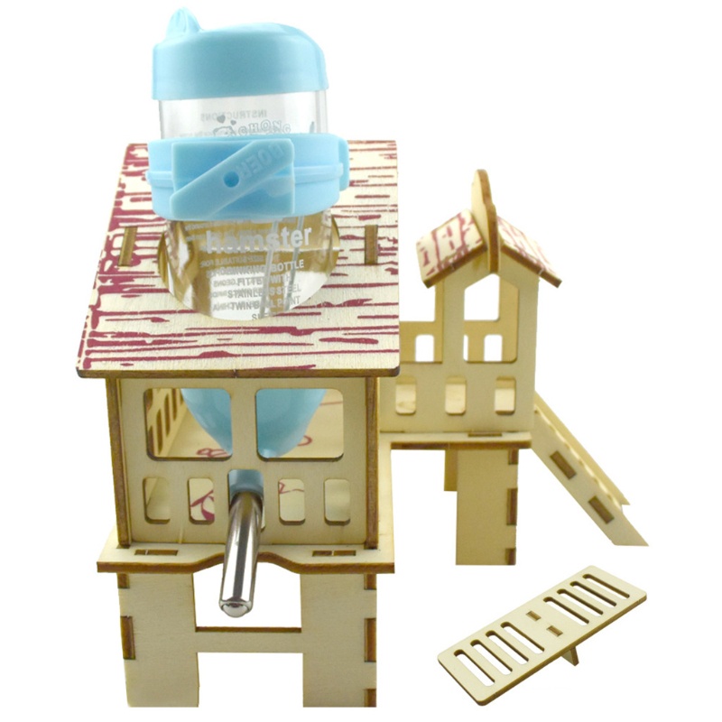 Biệt thự đồ chơi 2 tầng dành cho chuột hamster/ động vật nhỏ hỗ trợ tập thể dục