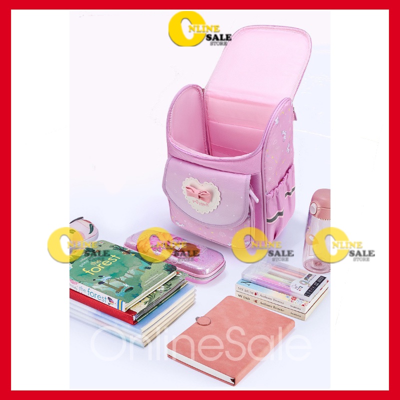 Balo trẻ em chống gù cho bé gái cặp xách học sinh tiểu học từ lớp 1 2 3 ba lô đi học cấp 1 siêu nhẹ Size 39