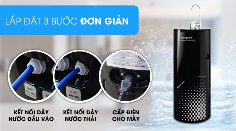 Máy lọc nước Kangaroo KG100HC 10 lõi Bảo Hành Chính Hãng tận nhà Công nghệ kháng khuẩn Hydrogen từ tính và Nano bạc