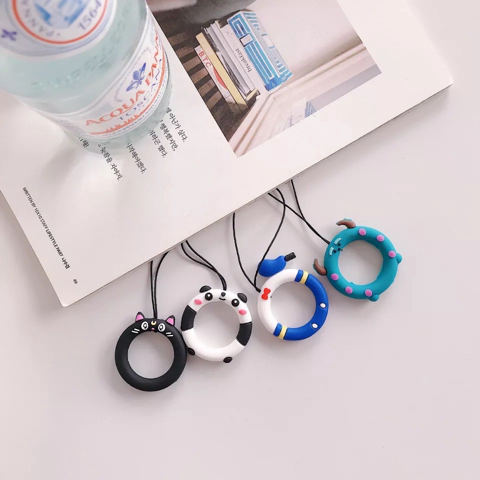 Finger Strap For Apple Airpods Case Cute Cartoon Character rope Bluetooth Headset Protector Anti-lost Lanyard