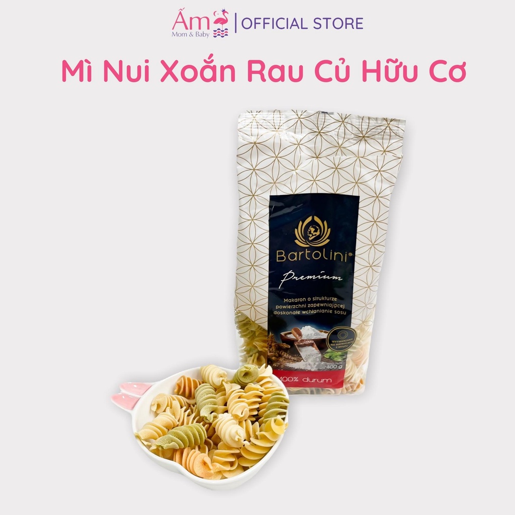 Mì Nui Xoắn Rau Củ Hữu Cơ 3 Màu Cho Bé Ấm Baby Ăn Dặm Từ 8 Tháng Tuổi Giàu Chất Dinh Dưỡng Ấm Gift Decor