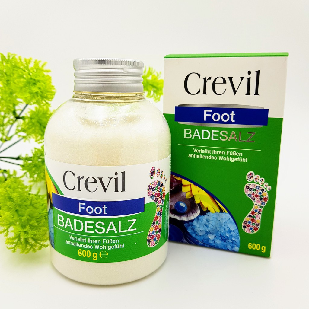 Muối khoáng ngâm chân biển chết Crevil Foot Badesalz 600g - Nhập khẩu Đức