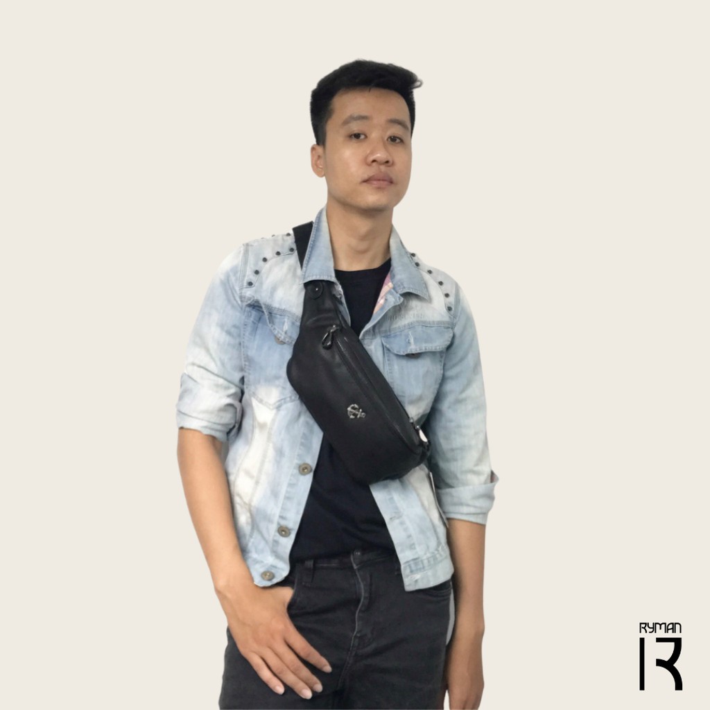 Túi Bao Tử Đeo Ngực Nam Màu Đen Da PU Mềm Mại Phong Cách Hàn Quốc Chất Lượng Cao Cấp Chính Hãng Bền Đẹp Chống Thấm Nước | BigBuy360 - bigbuy360.vn