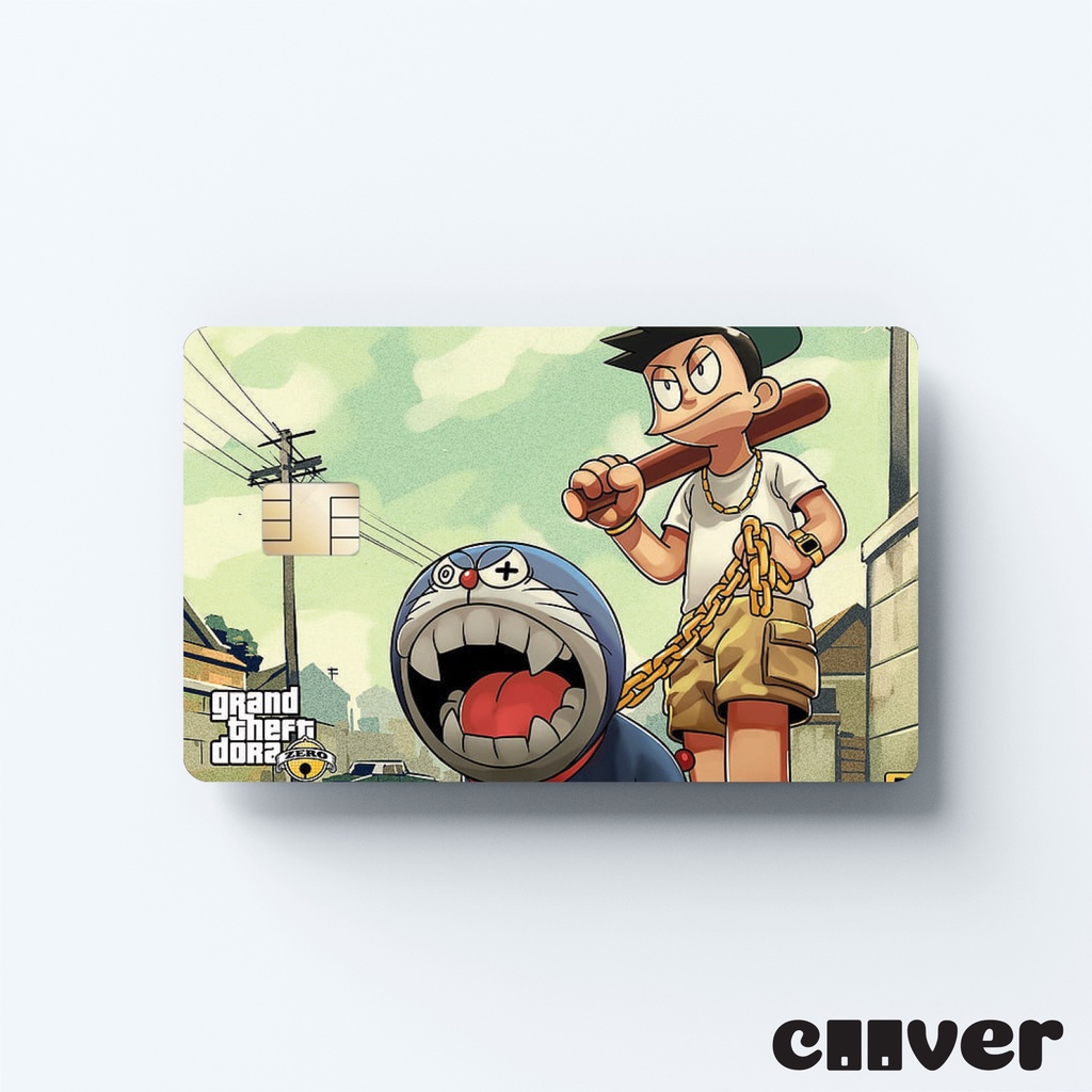 DORAEMON–Miếng dán thẻ FREESHIP – Miếng dán thẻ ngân hàng/thẻ ATM, thẻ chung cư, thẻ thang máy, thẻ gửi xe,