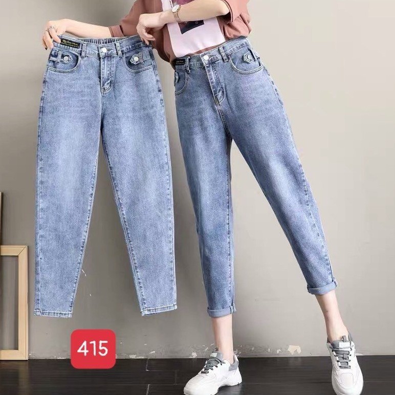 Quần baggy nữ cao cấp murad_fashion, quần baggy màu xanh bó chân lưng cao cá tính 2021 bgn415