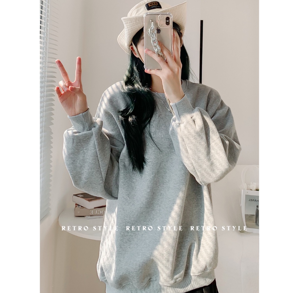 Áo Nỉ BôngTrơn 4 Màu Ulzzang Unisex Aonibong782