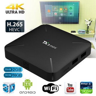 Đầu TV Box TX3 Mini Android S905W 2GB 16GB Kodi 17.3 chất lượng cao kèm phụ kiện