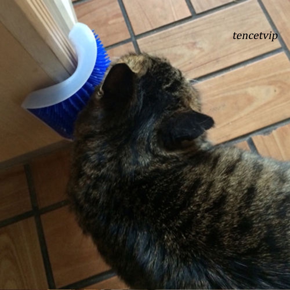 Lược gắn góc tường mát xa cho mèo cưng