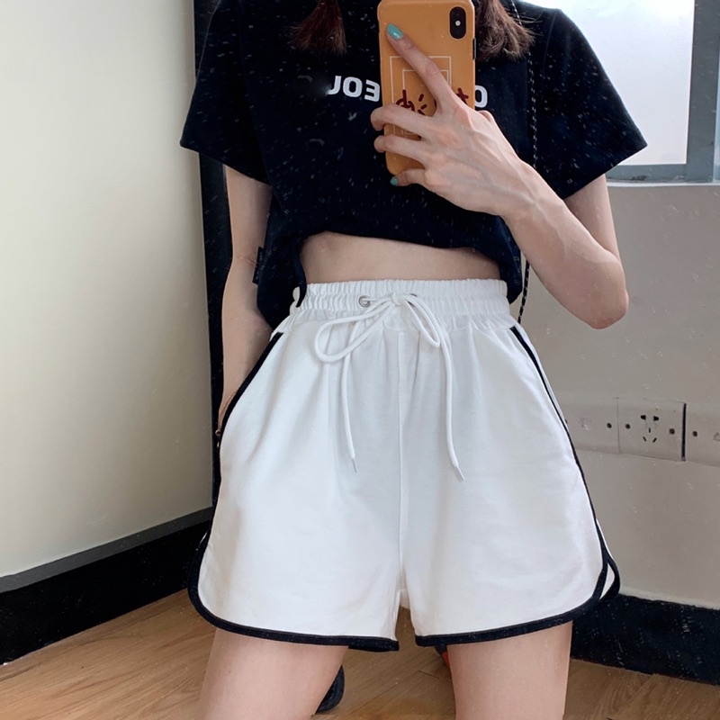 Quần short đùi viền nữ style ulzzang 3 màu đi chơi, mặc nhà chất mềm