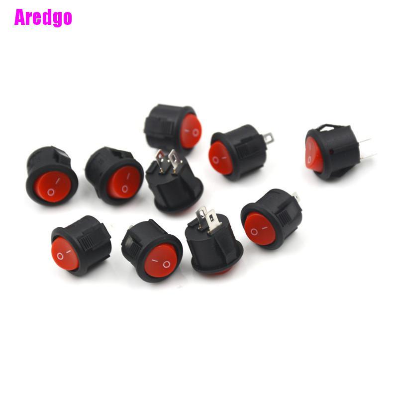 Set 10 Công Tắc Bật / Tắt Đường Kính 16mm 2 Pin 3a / 250v Chuyên Dụng Cho Tàu Thuyền