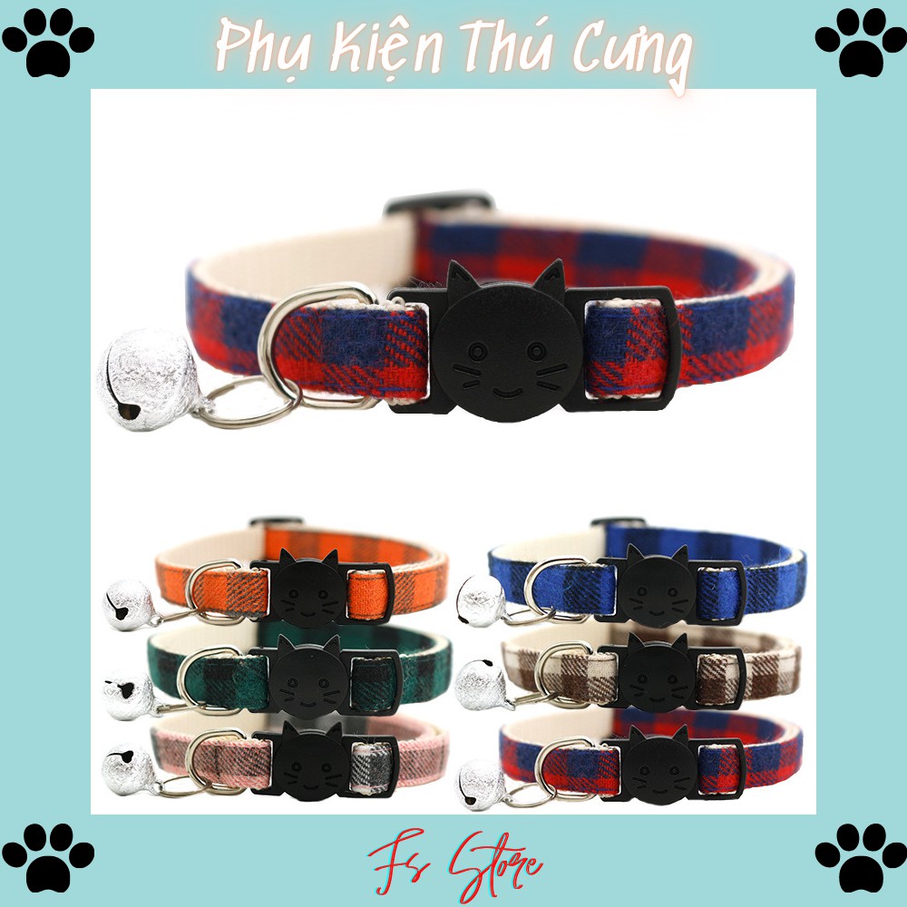 Phụ Kiện Cho Mèo, Vòng Cổ Chó Mèo Cao Cấp Có Chuông, V6
