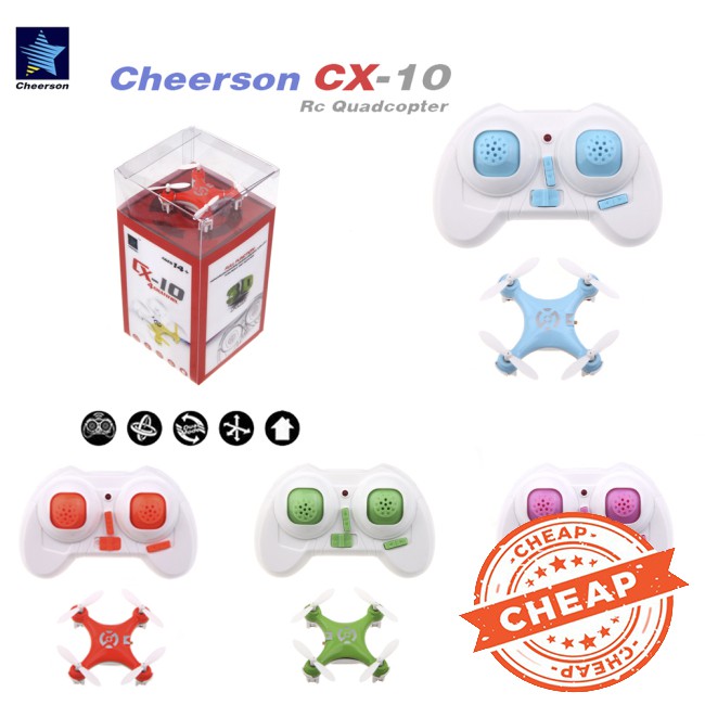 RC Máy Bay Quadcopter Cheerson Cx-10 Cx10 Mini 2.4g 4ch 6 Axis Led