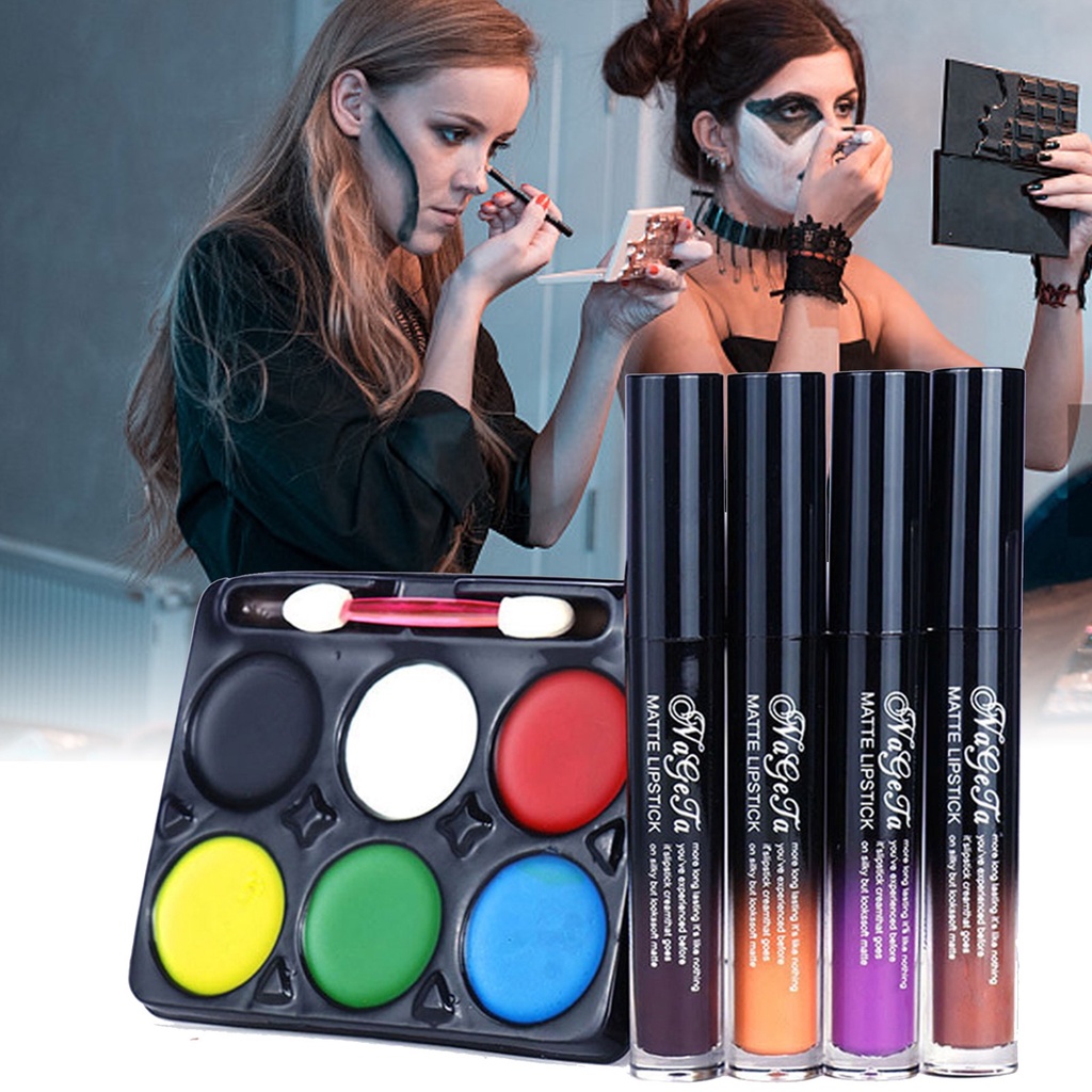 Bộ Khuôn Vẽ Mặt Trang Điểm Lâu Trôi Bằng Acrylic