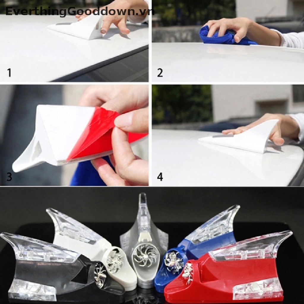 Ăng Ten Vây Cá Mập Chống Va Chạm Có Đèn LED Cho Xe Hơi