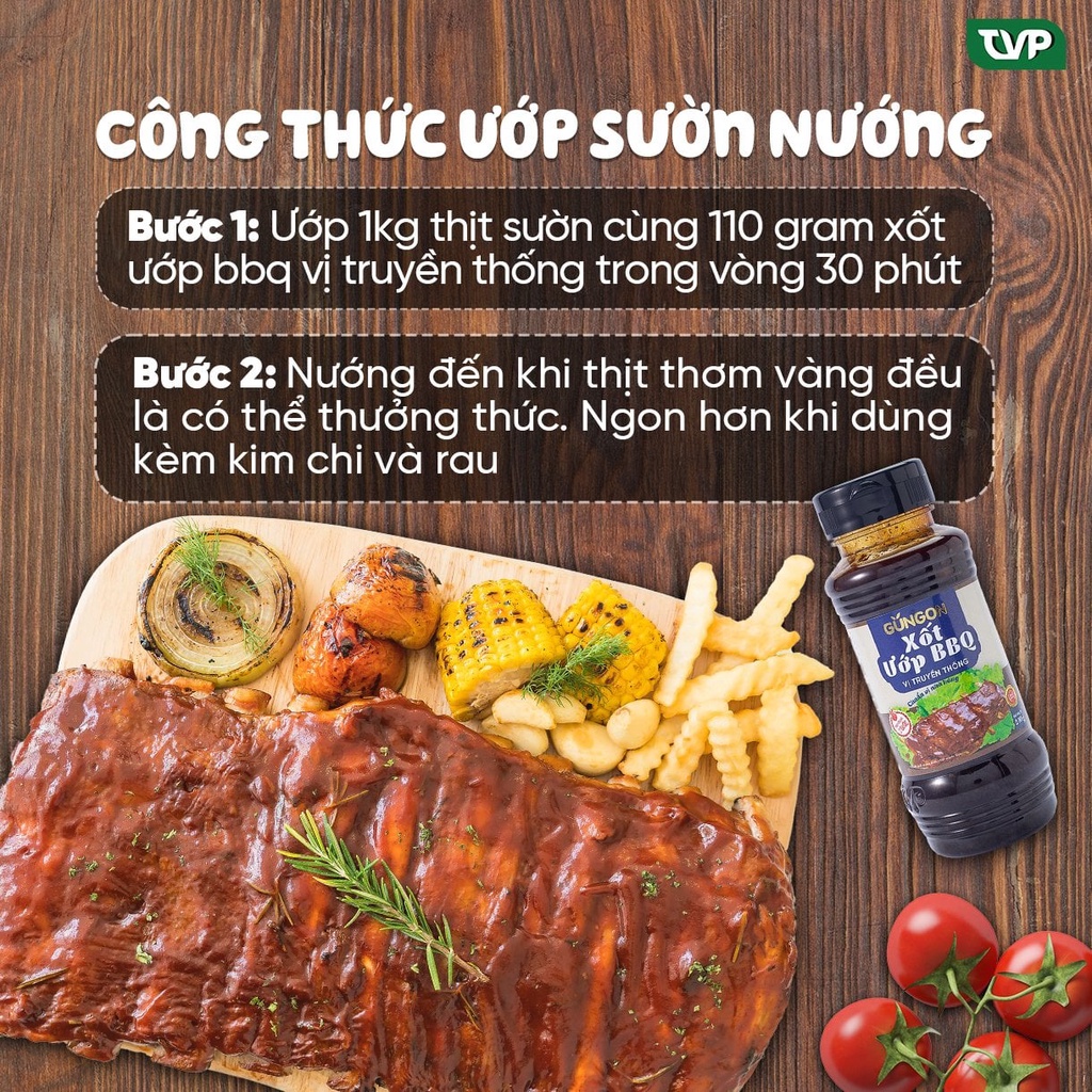Xốt ướp thịt nướng BBQ vị truyền thống GUNGON 240g