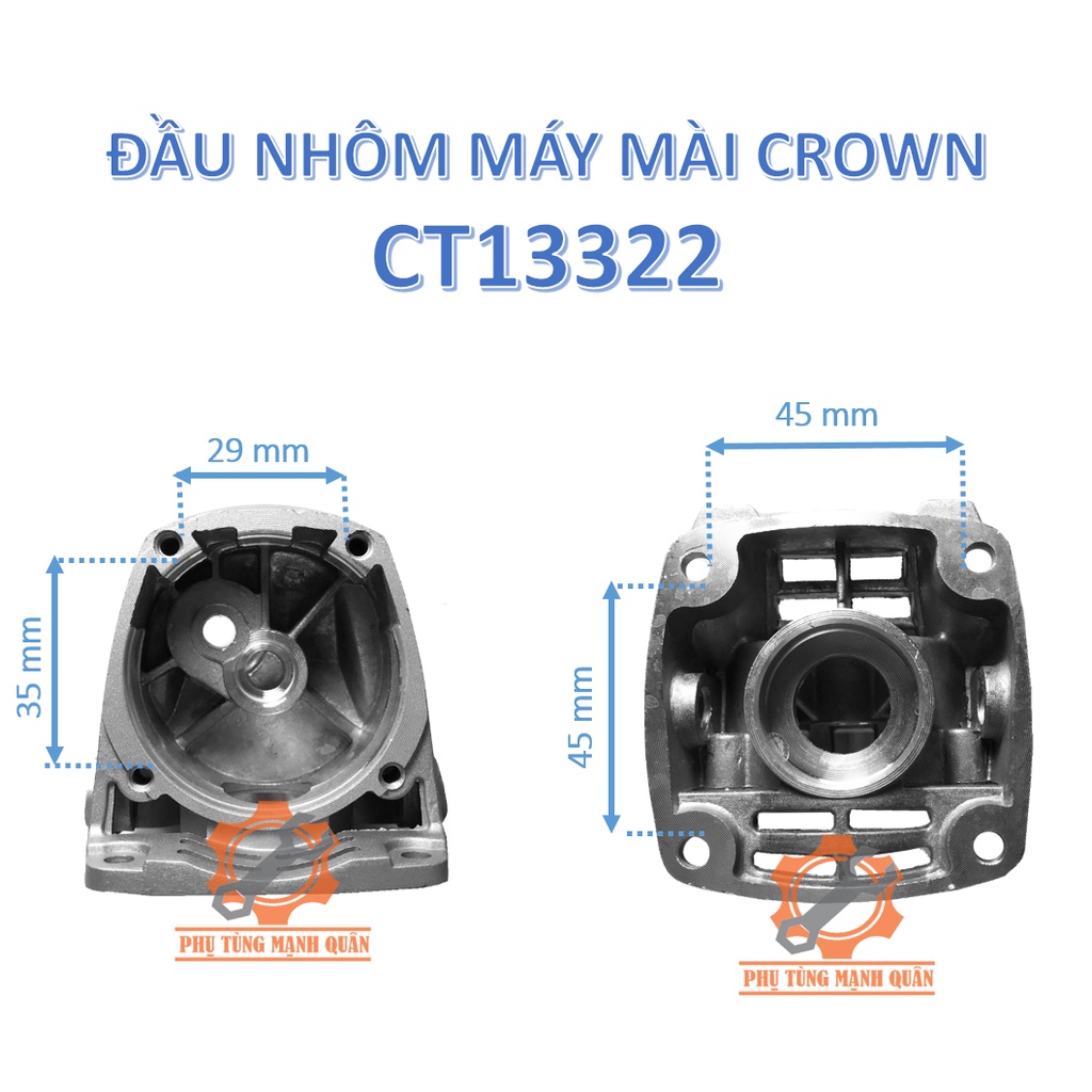 Phụ tùng máy mài Crown 13322 CT13322- rotor/ bánh răng/ đầu nhôm