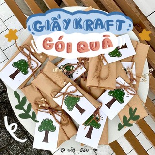 Giấy Kraft Nâu Trang Trí Gói Quà Vintage