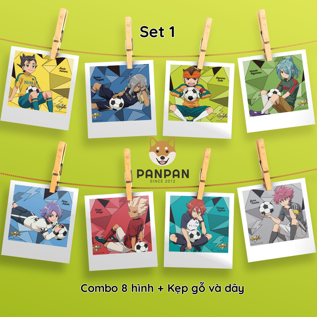 Combo 8 ảnh card lomo polaroid trang trí Anime Inazuma Eleven 1 (tặng kèm dây và kẹp)