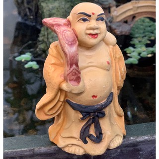 Tượng gốm Phật Di Lạc đứng gốm sứ.