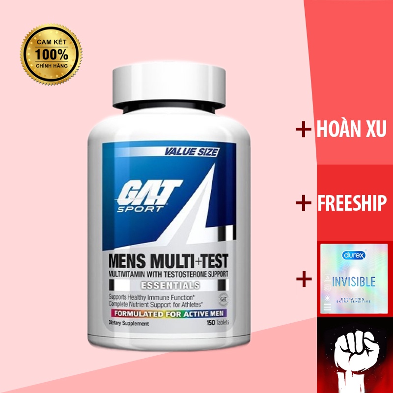 Testosterone | Gat Sport Men's Multi+Test Giúp Tăng Testosterone Cho Nam [60 - 150 Viên]