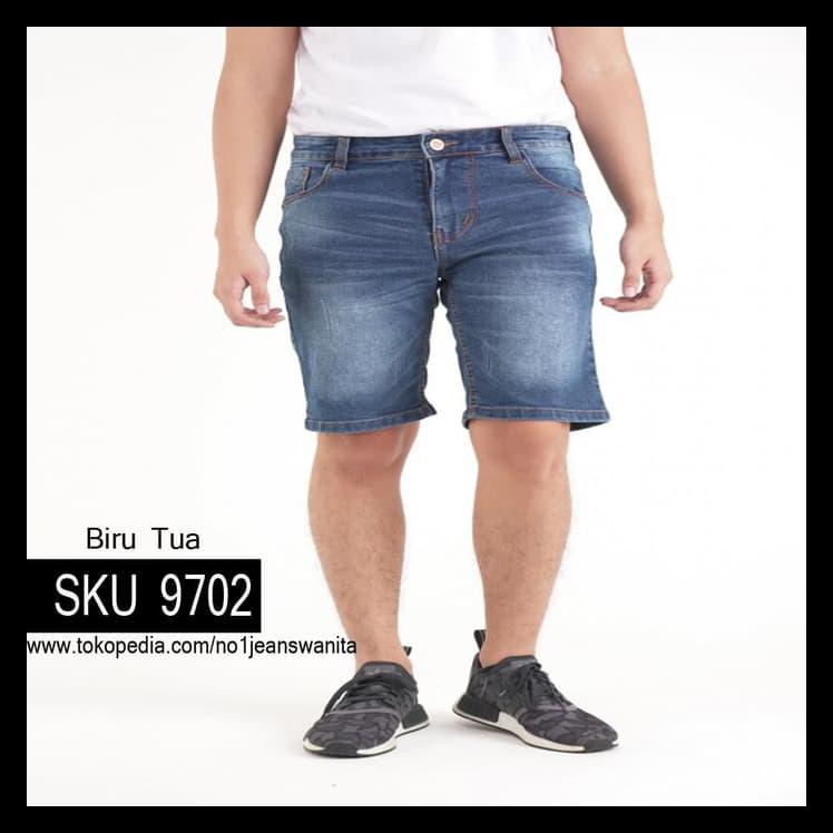 Mới Quần Short Jeans Nam Màu Trơn 3 / 4-28