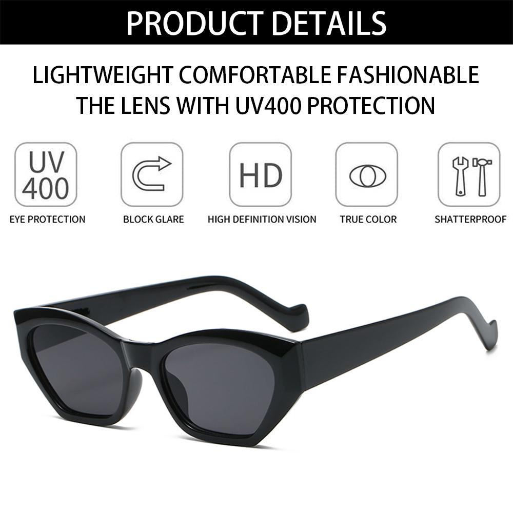 Kính Mát Gọng Vuông Nhỏ Chống Tia UV 400 90s Phong Cách Cổ Điển Thời Trang Cho Nữ