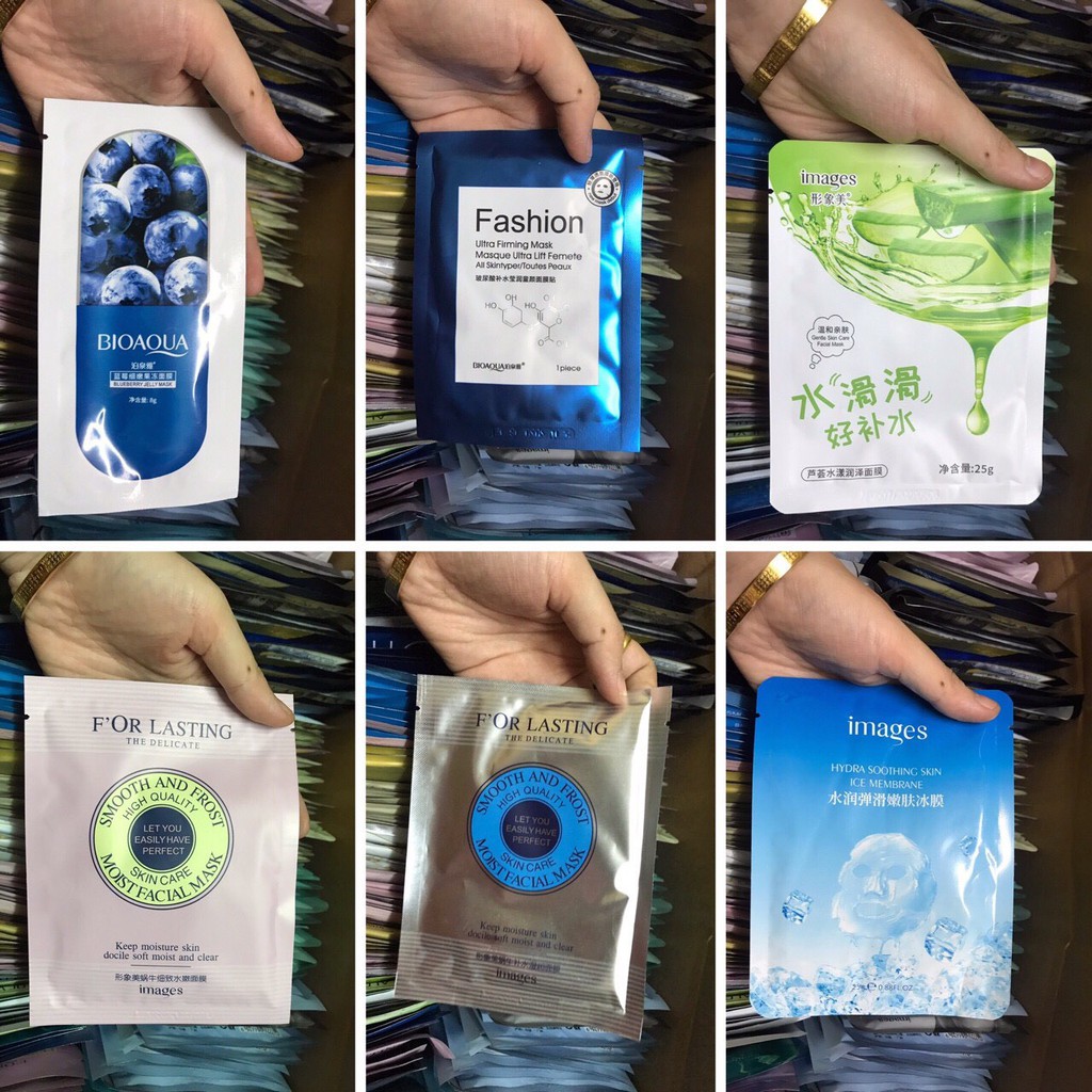 Mặt Nạ Giấy Nội Địa Trung Dưỡng Ẩm, Thư Giãn, Làm Sáng Da Mix màu ngẫu nhiên NPP Shoptido | BigBuy360 - bigbuy360.vn