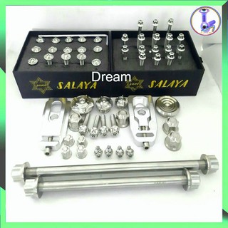 Full bộ ốc salaya dream 100,HÀNG CHUẨN PHÔI INOX 304, SÁNG BÓNG,CAM KẾT HÀNG KHÔNG RỈ SÉT