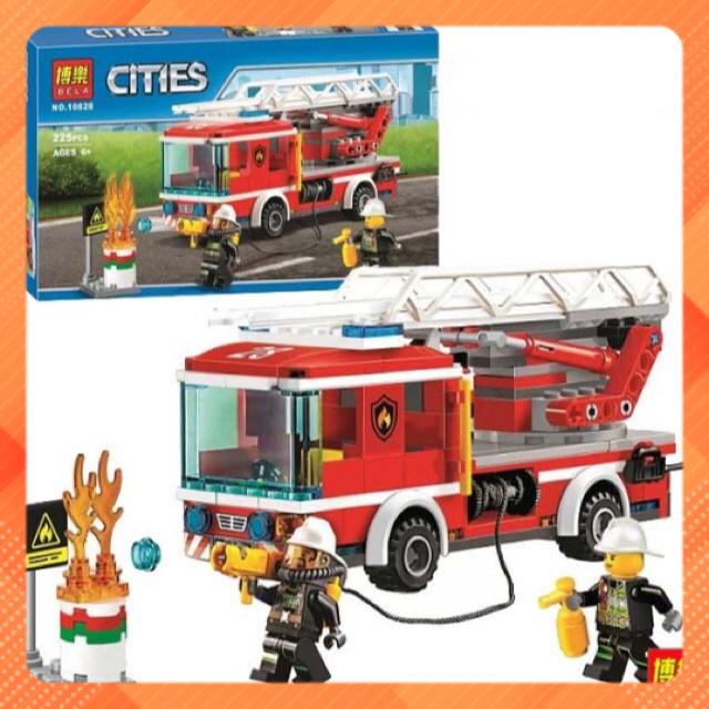 Lắp ráp xếp hình 60107 Bela 10828 : Đội xe cứu hỏa làm nhiệm vụ chữa cháy 239 mảnh