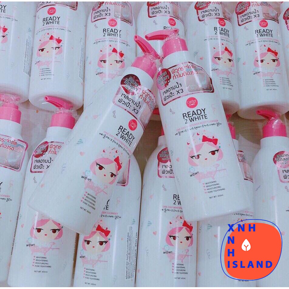 [Mẫu Mới] Sữa Tắm Cathy Doll Ready 2 White One Day Whitener Body Cleanser Thái Lan - 450ml